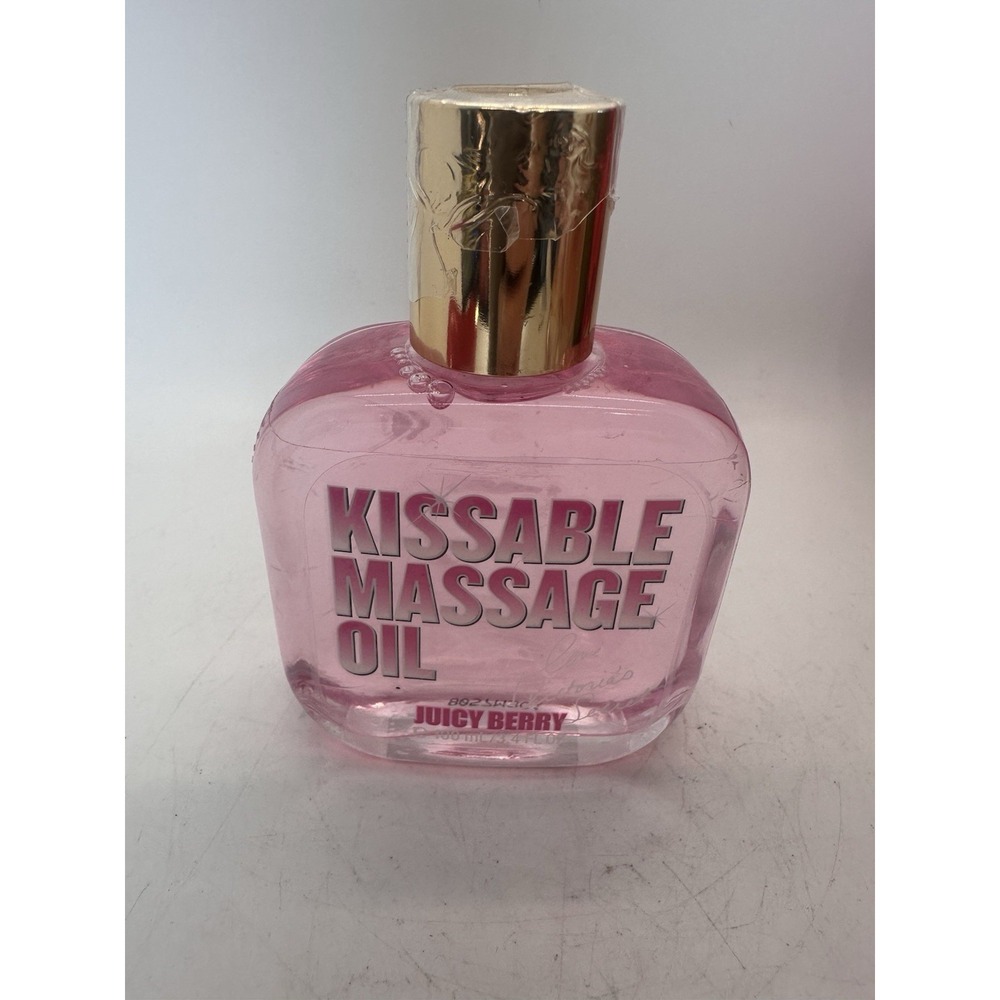 Victoria's Secret Kissable Massage Oil Juicy Berry 3.4 oz 100 ml Pink Bottle NEW
